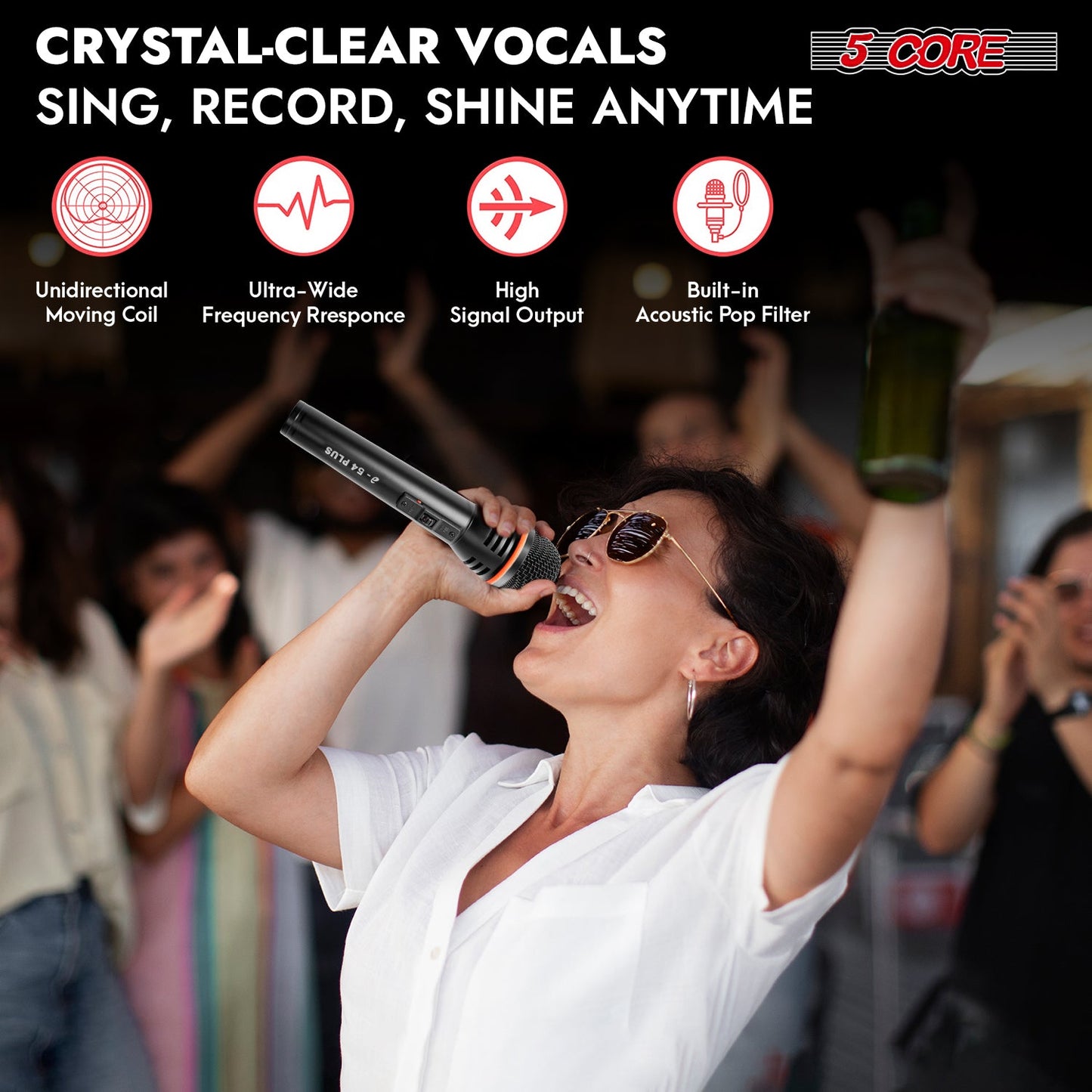 feature-rich microphone offers advanced functionalities to enhance usability, performance, and versatility