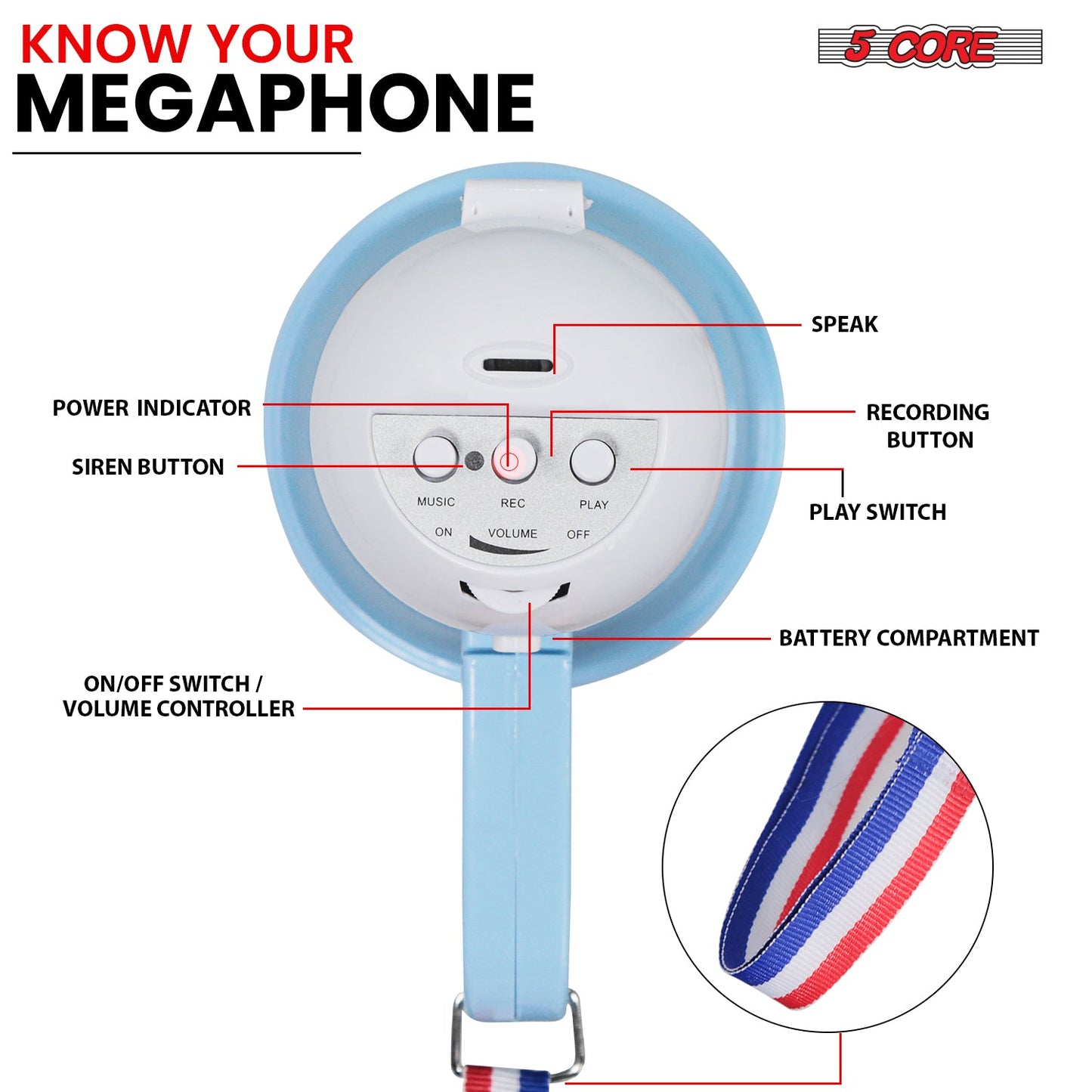 Multi-purpose kids megaphone, small and lightweight, perfect for fun activities and outdoor events.