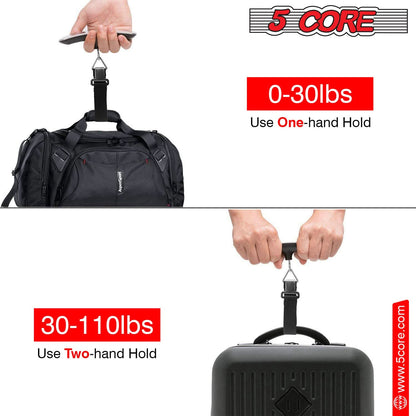 5Core Digital Luggage Scale Weight Scale Travel Hanging Baggage Weighing Machine