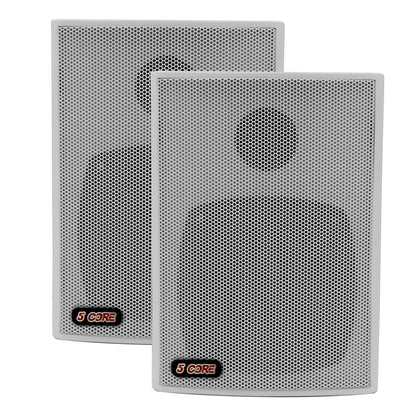 5Core Outdoor Speakers Stereo In Wall 100W Peak Passive Home Audio System