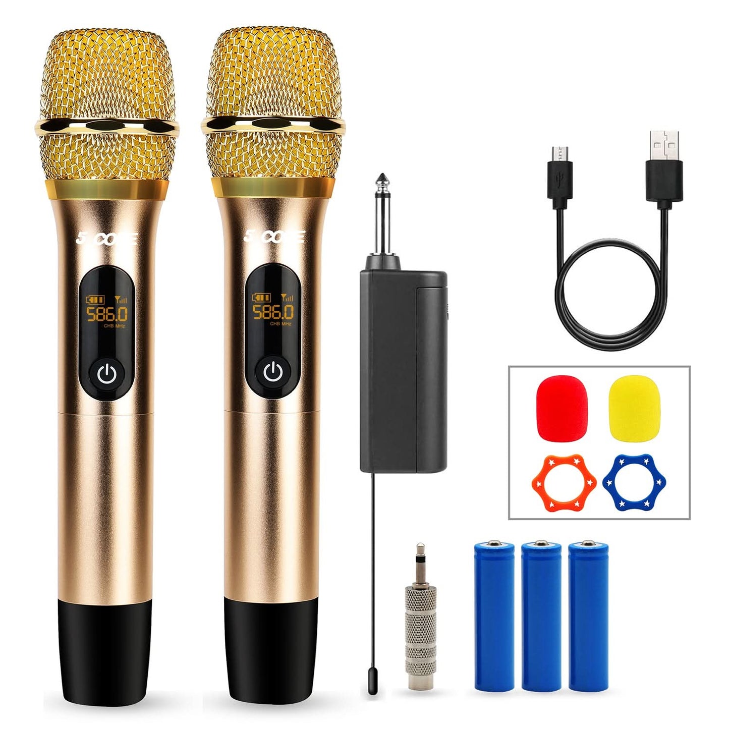 5Core Wireless Microphone Pair UHF Handheld Microfonos Inalambricos Cordless Mic