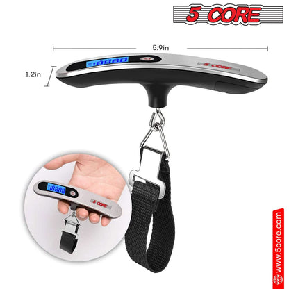 5Core Digital Luggage Scale Weight Scale Travel Hanging Baggage Weighing Machine