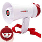 Mini megaphone speaker with siren, compact bullhorn for loud announcements.