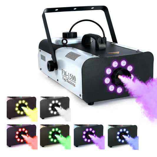 5 Core Fog Machine Indoor Outdoor  1500W 6000CFM Fogger Smoke Machine w LED  2.5 L Tank  Remote