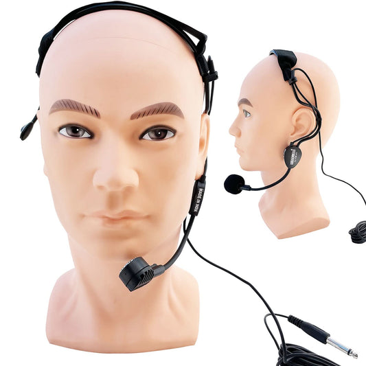 5 Core professional headset microphone with flexible boom and 1/4" jack