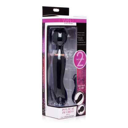 10X Dual Duchess 2-in-1 Silicone Massager - Black