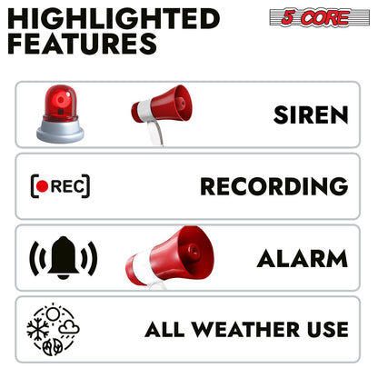 Compact in size but delivers a loud impact – this powerful megaphone ensures your voice is heard clearly.